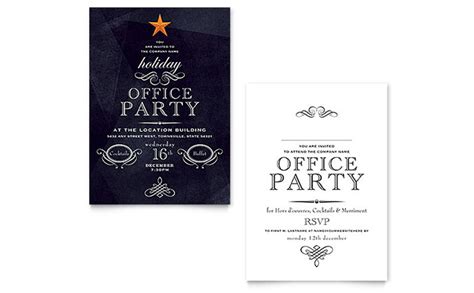 Office Holiday Party Invitation Template Design