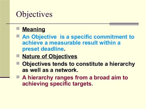 Objectives of management