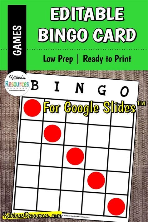 Editable Bingo Boards for Google Slides™