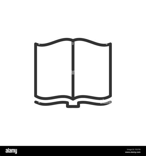 Open book icon in flat style. Literature vector illustration on white isolated background ...