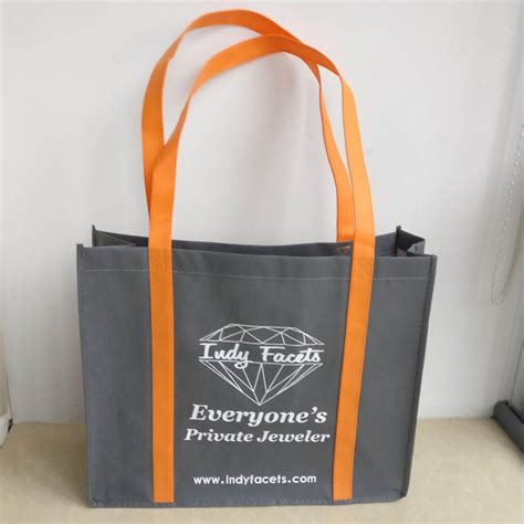 wholesale 500pcs/lot personalized 100g non Woven Bag Reusable Tote Bags Custom printed logo ...