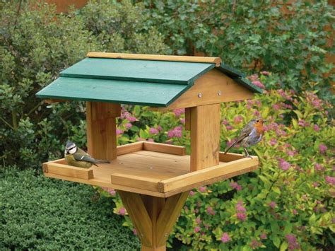 Wooden Traditional Bird Table Garden Birds Feeder Feeding | Etsy