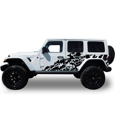 jl wrangler decals sticker side door stripes 2018 - Present