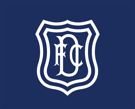 Dundee FC Symbol Club Logo White Scotland League Football Abstract Design Vector Illustration ...