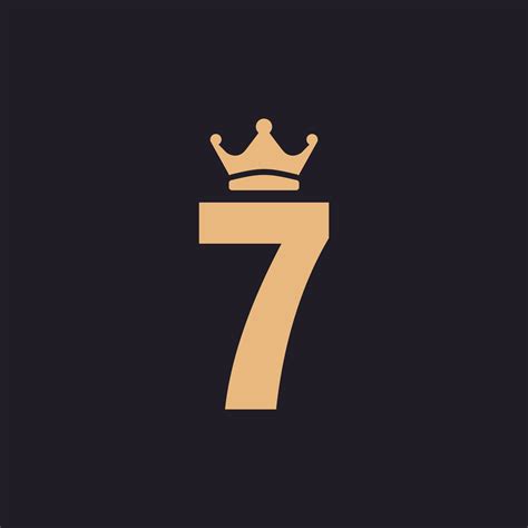 Luxury Vintage Number 7 Throne with Crown Classic Premium Label Logo Design Inspiration 6245443 ...