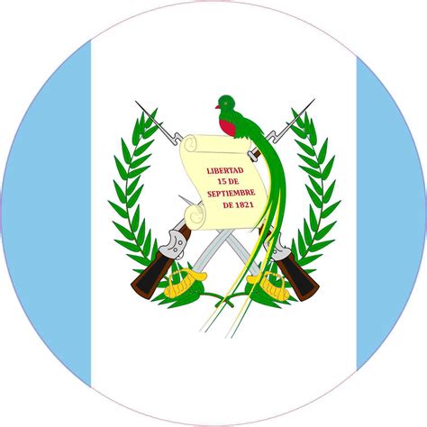 10in x 10in Round Guatemala Flag Sticker | StickerTalk®