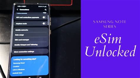 Samsung eSim Unlocked - YouTube