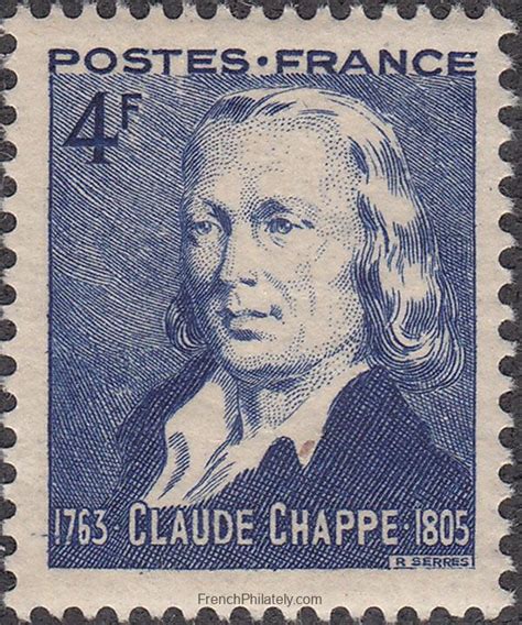 1944 Yt 619 Claude Chappe Sc 474 - French Philately - Stamps of France ...