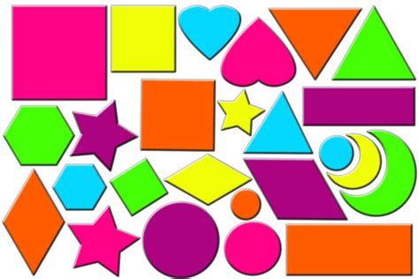 neon colored shapes - Clip Art Library