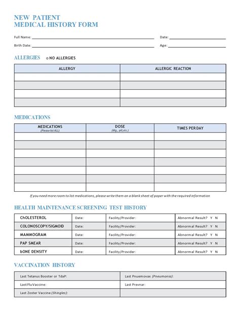 43 Medical Health History Forms [PDF, Word] ᐅ TemplateLab