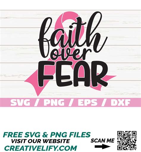 Faith Over Fear SVG / Breast Cancer SVG / Awareness Ribbon S - Inspire ...