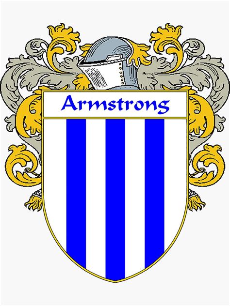 "Armstrong Coat of Arms/Family Crest" Sticker for Sale by IrishArms ...