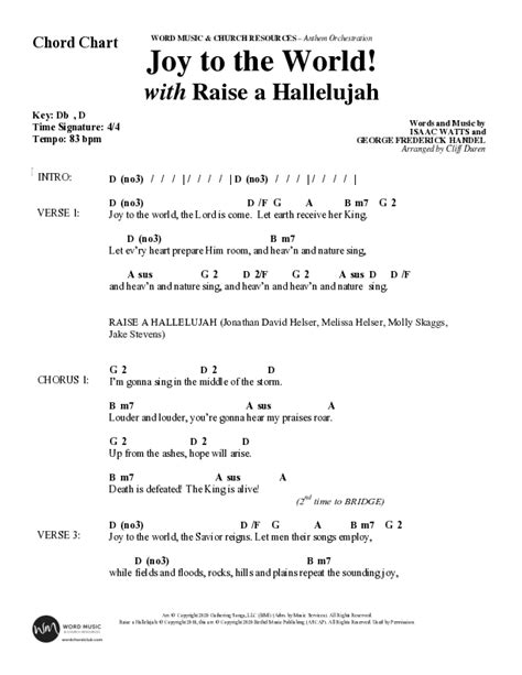 Joy To The World with Raise A Hallelujah (Choral Anthem SATB) Chords PDF (Word Music Choral ...