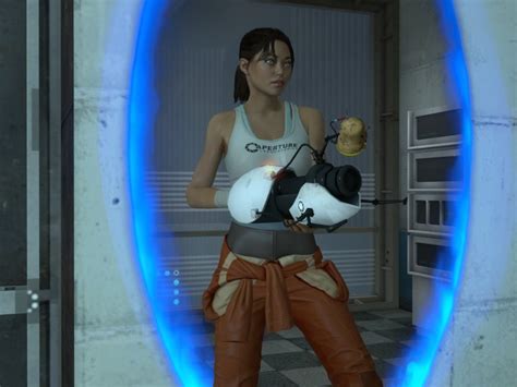 Chell Between a portal - Chell Photo (27945457) - Fanpop