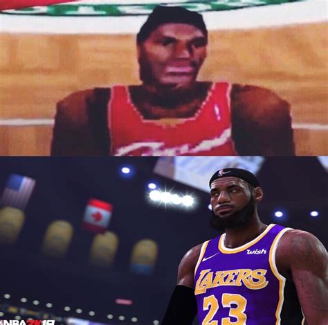 LeBron James in NBA 2k4 and 2k19 : r/gaming