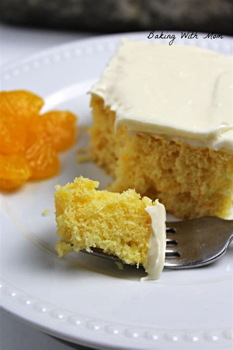 Mandarin Orange Cake With Cream Cheese Frosting - Baking With Mom