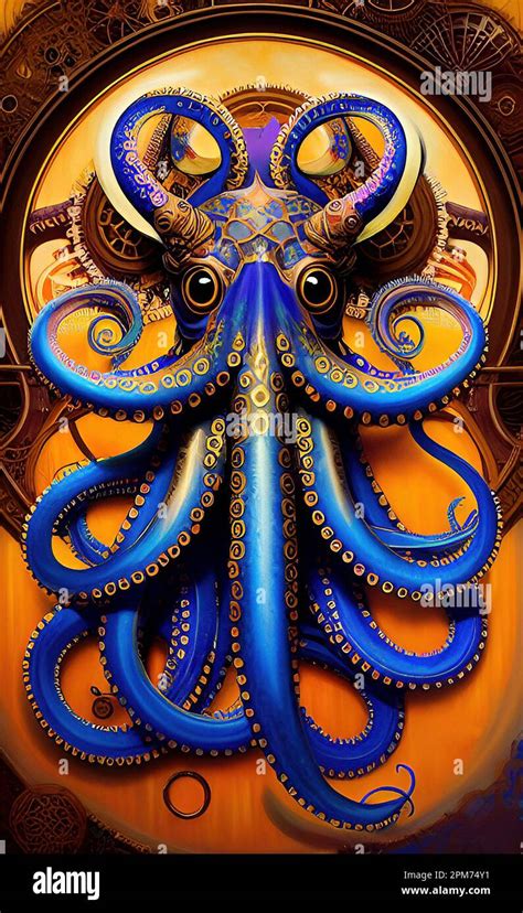 Octopus Fantasy Art Stock Photo - Alamy