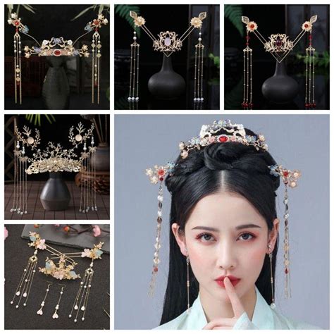 Butterfly Flower Tassel Hairpin Pearl Chinese Style Hair Clip Sweet Hanfu Hair Stick Set Party ...