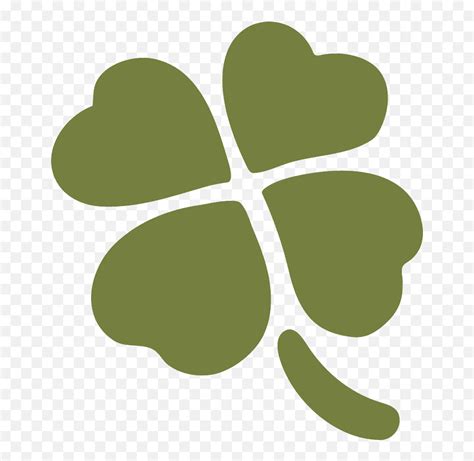 Four Leaf Clover Emoji Clipart - Emoticon Trebol 4 Hojas,Four Leaf Clover Emoji - free ...