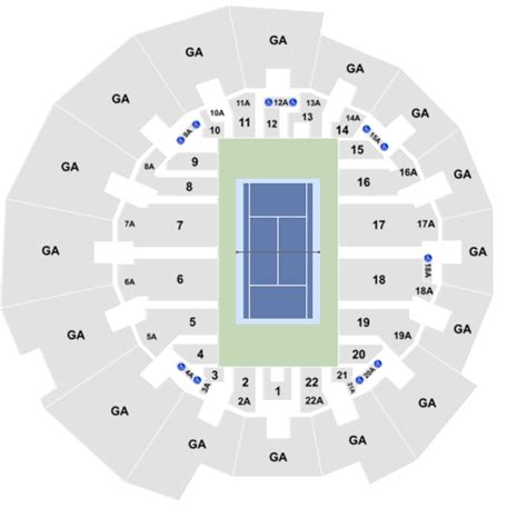 US Open Seating Chart for Arthur Ashe, Louis Armstrong Stadium and ...