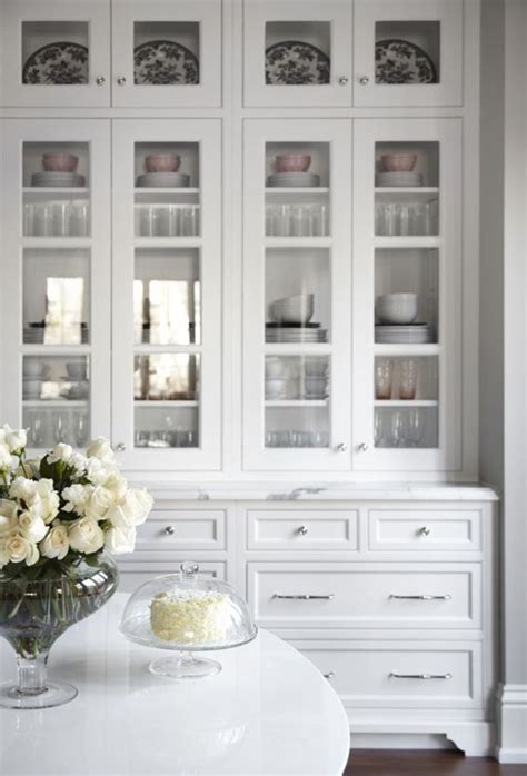 White Kitchen Wall Cabinet With Glass Doors - Glass Designs