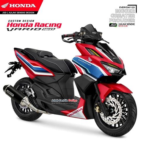 Modifikasi Honda Vario 160 ala Racing Ini Benar-benar Gak Ada Obat