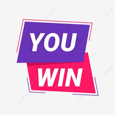 You Win Celebration Tag, You Win, You Win Celebration, Win PNG and Vector with Transparent ...