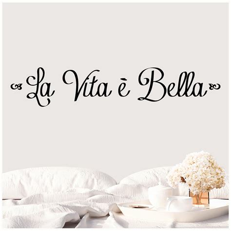 La Vita E Bella (Life is Beautiful) vinyl lettering wall decal sticker ...