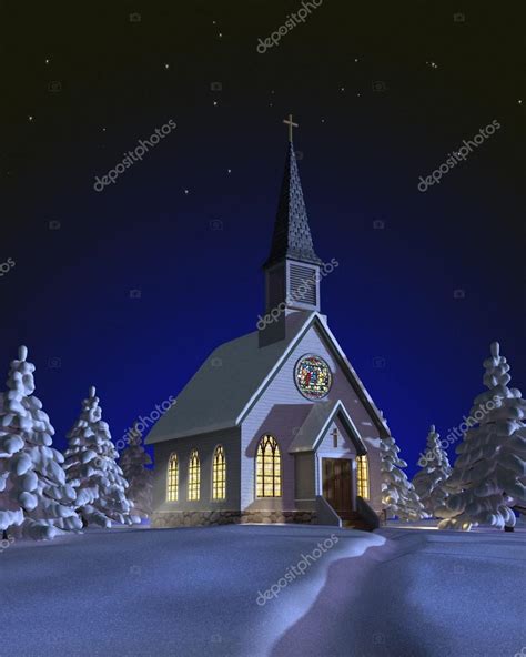 Christmas Snow Church — Stock Photo © jamesgroup #13453197