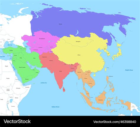 Simple Political Map Of Asia