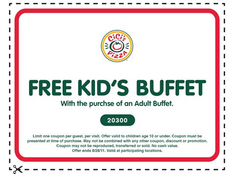 It's Hip to Clip Coupons: FREE Kid's Buffet Coupon for Cici's Pizza