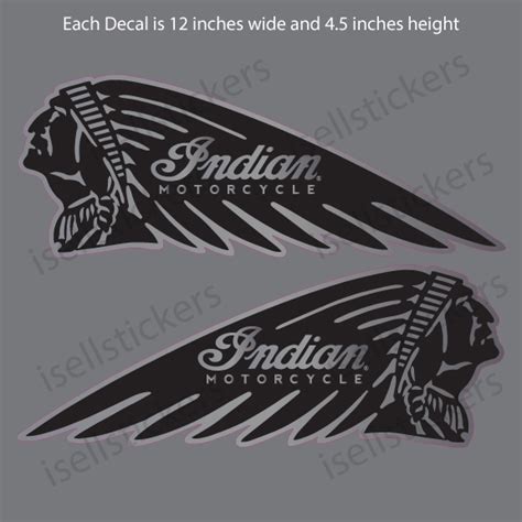 Indian Motorcycle Chief Headdress Gas Tank Sticker Decal