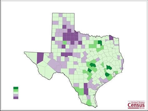 Texas County Population Change Map Free Download