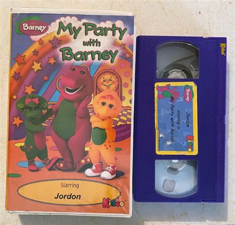 BARNEY VHS MY Party With BARNEY "Cori” VIDEO Personalized VTG 1998 90s ...