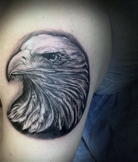 Very realistic looking white ink eagle tattoo on thigh - Tattooimages.biz