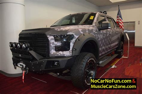 grey-custom-truck-with-american-flag-paint-job-at-sema-2016-front-three ...