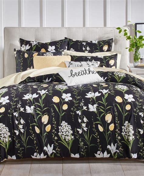 Charter Club CLOSEOUT! 3-Pc. Pressed Floral Printed Full/Queen Comforter Set, Created for Macy's ...