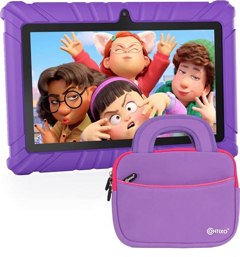 Amazon.com : Contixo Kids Tablet, V8 Tablet for Kids and Tablet Sleeve ...