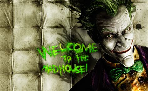 Joker's Welcome: HD Wallpaper from Batman: Arkham Asylum