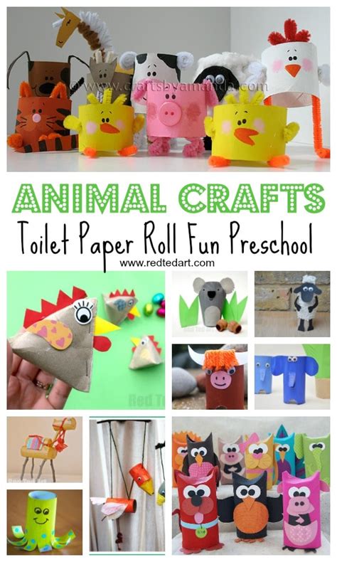 Toilet Paper Roll Animal Crafts for Preschool - Red Ted Art - Make ...