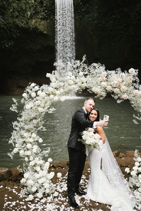 A Dream Elopement In Front Of A Waterfall In Bali For $2.9K