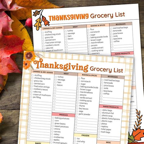 70 Ideas for Your Thanksgiving Shopping List (Free Printable!)