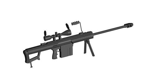 Barrett m107 Sniper Rifle 3D model | CGTrader