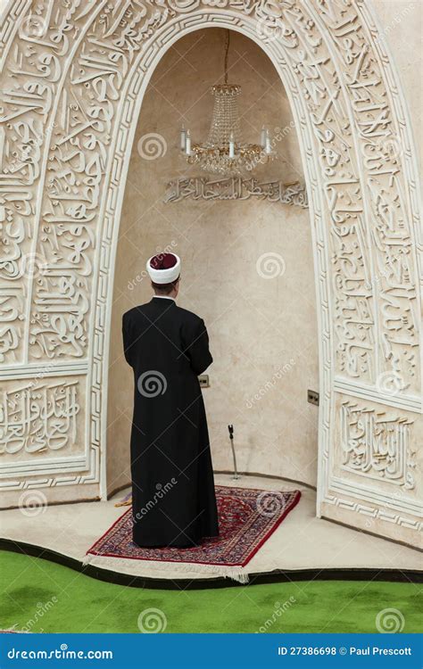 Imam praying in Mosque editorial stock photo. Image of holy - 27386698