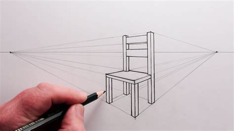 How to Draw a Chair using Two Point Perspective: Narrated - YouTube