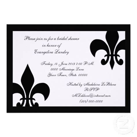 Fleur de Lis Invitations | Zazzle.com | Invitations, Engagement ...