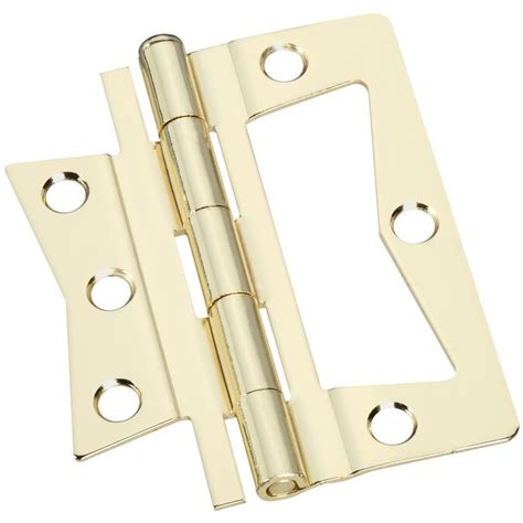 Gatehouse 3-in Polished Brass Flag Door Hinge in the Door Hinges ...