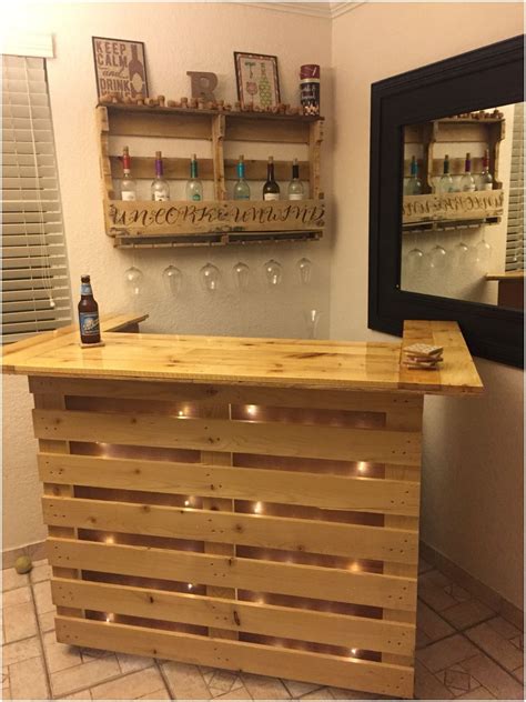 Wood Pallet Bar with Lights Ideas | Pallet bar diy, Wood pallet bar, Pallet bar