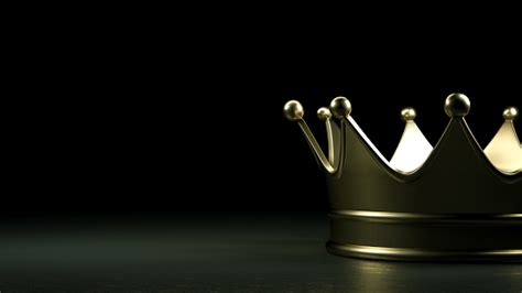 Gold Crown Black Background Success Victory Stock Photo - Download Image Now - Crown - Headwear ...