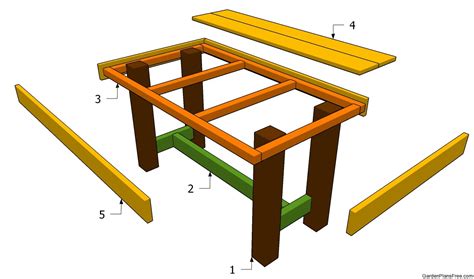 Garden Table Plans | Free Garden Plans - How to build garden projects